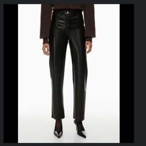 Aritzia Melina leather black pants
